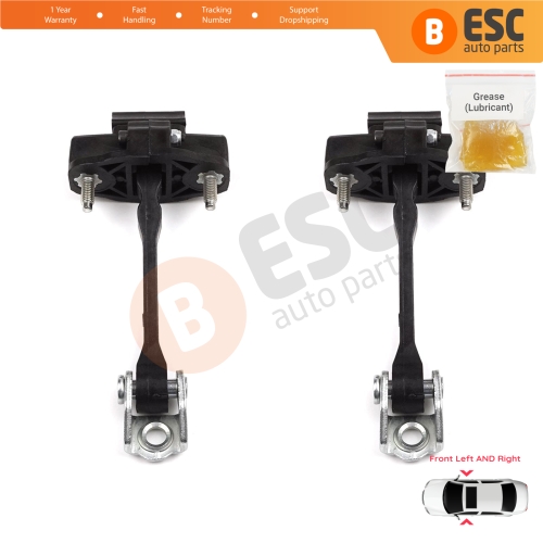 2 Pieces Front Door Hinge Stop Check Strap Limiter for Citroen C4 Cactus 2014-On 9801290780