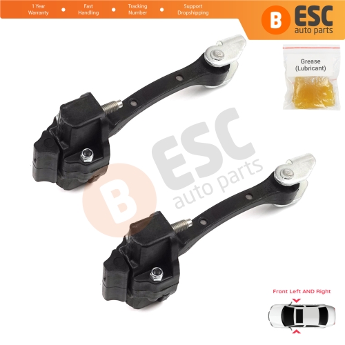 2 Pieces Front Door Hinge Stop Check Strap Limiter for Citroen C4 Cactus 2014-On 9801290780