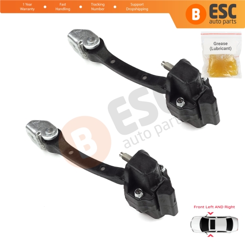 2 Pieces Front Door Hinge Stop Check Strap Limiter for Citroen C4 Cactus 2014-On 9801290780