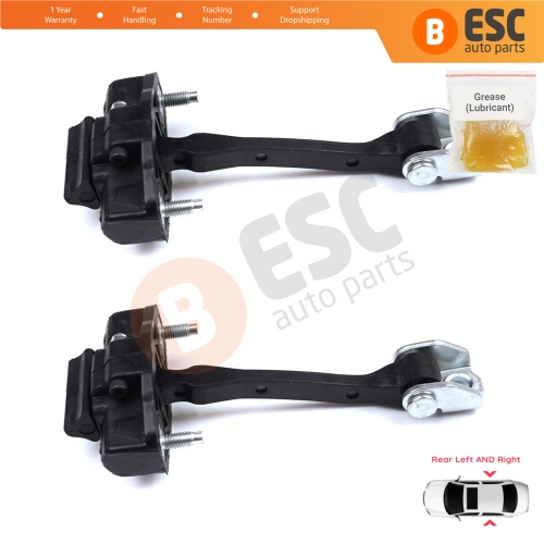 2 Pieces Rear Door Hinge Stop Check Strap Limiter for Citroen C4 Cactus 2014-On 9801290880