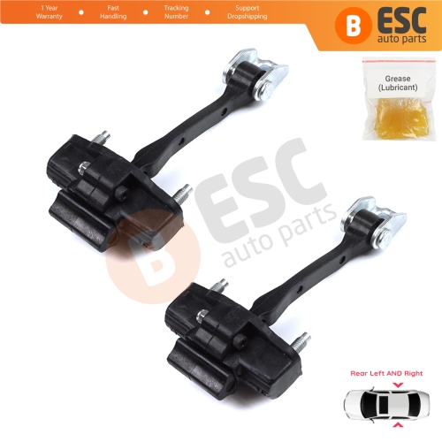 2 Pieces Rear Door Hinge Stop Check Strap Limiter for Citroen C4 Cactus 2014-On 9801290880