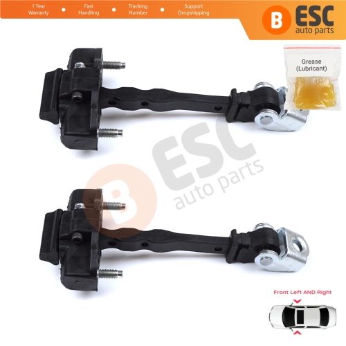 2 Pieces Front Door Hinge Stop Check Strap Limiter for Peugeot 3008 5008 MK2 Citroen C5 Aircross A DS7 Crossback Opel Grandland MK1 9809426680