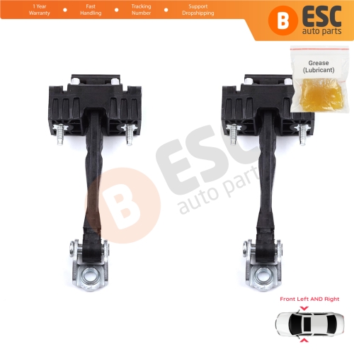 2 Pieces Front Door Hinge Stop Check Strap Limiter for Citroen Jumpy Dispatch SpaceTourer Expert Traveller Proace Vivaro Zafira Life Scudo Ulysse MK3 9808070580