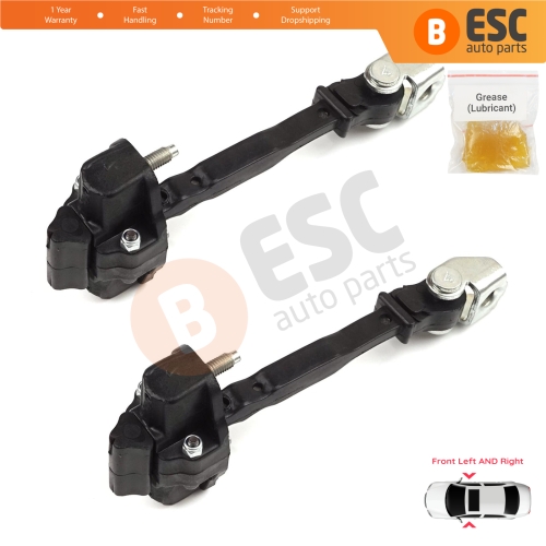 2 Pieces Front Door Hinge Stop Check Strap Limiter for Peugeot 208 e-208 Opel Corsa F Corsa-e 2019-On 9823211180