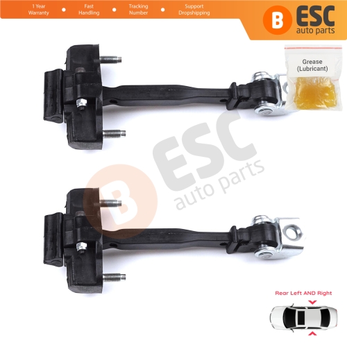2 Pieces Rear Door Hinge Stop Check Strap Limiter for Peugeot 208 e-208 Opel Corsa F Corsa-e 2019-On 9823211180