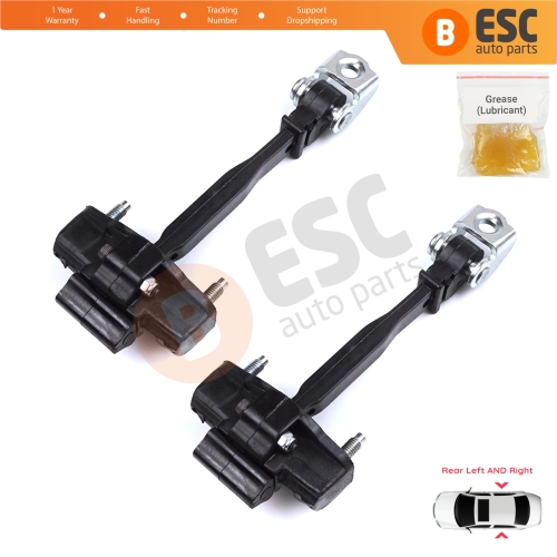 2 Pieces Rear Door Hinge Stop Check Strap Limiter for Peugeot 208 e-208 Opel Corsa F Corsa-e 2019-On 9823211180