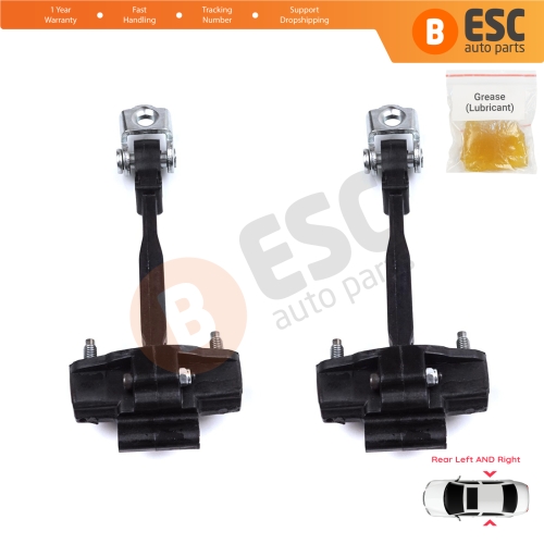 2 Pieces Rear Door Hinge Stop Check Strap Limiter for Peugeot 208 e-208 Opel Corsa F Corsa-e 2019-On 9823211180
