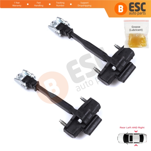2 Pieces Rear Door Hinge Stop Check Strap Limiter for Peugeot 208 e-208 Opel Corsa F Corsa-e 2019-On 9823211180