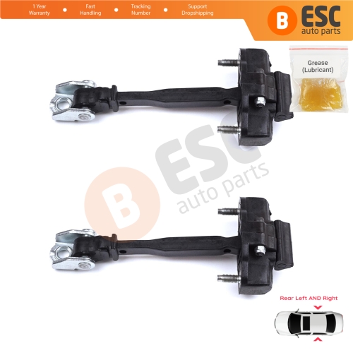 2 Pieces Rear Door Hinge Stop Check Strap Limiter for Peugeot 208 e-208 Opel Corsa F Corsa-e 2019-On 9823211180