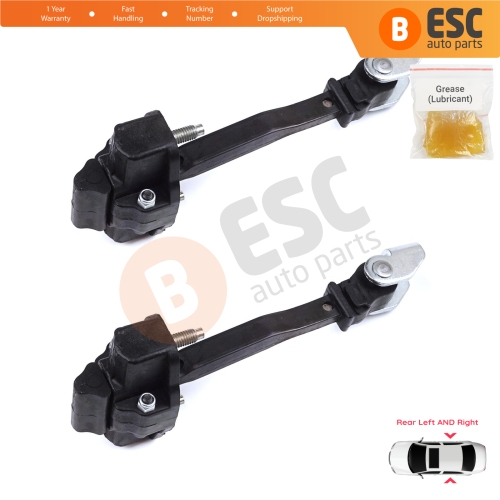 2 Pieces Rear Door Hinge Stop Check Strap Limiter for Peugeot 208 e-208 Opel Corsa F Corsa-e 2019-On 9823211180