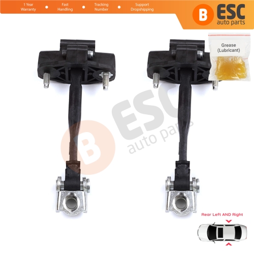 2 Pieces Rear Door Hinge Stop Check Strap Limiter for Peugeot 2008 e-2008 MK2 Opel Mokka B Mokka-e 9820816280
