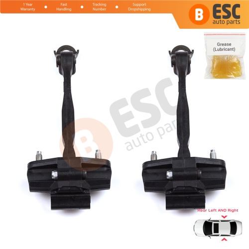 2 Pieces Rear Door Hinge Stop Check Strap Limiter for Citroen C3 Aircross MK2 A88 2017-2024 YQ00232680	