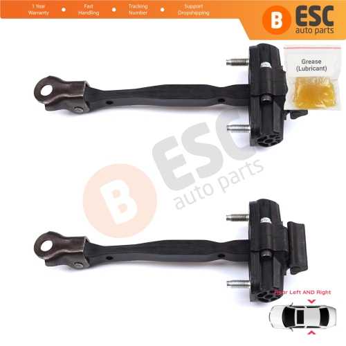 2 Pieces Rear Door Hinge Stop Check Strap Limiter for Citroen C3 Aircross MK2 A88 2017-2024 YQ00232680	