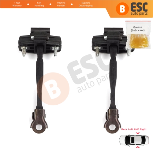 2 Pieces Rear Door Hinge Stop Check Strap Limiter for Citroen C3 Aircross MK2 A88 2017-2024 YQ00232680	