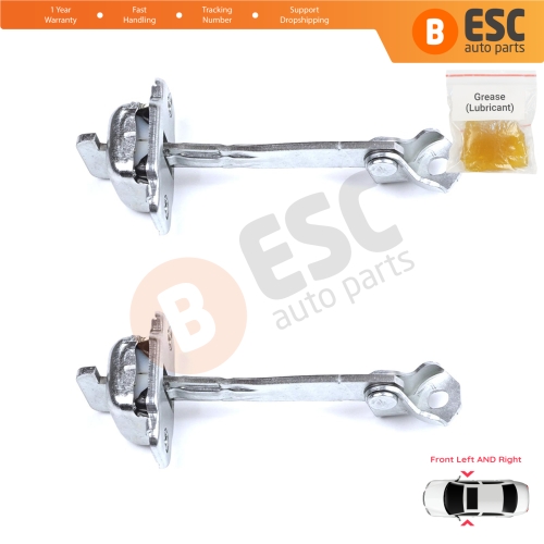 2 Pieces Front Door Hinge Stop Check Strap Limiter for Citroen C1 Peugeot 107 Toyota Aygo 2005-2014 5-Door HB B000760180
