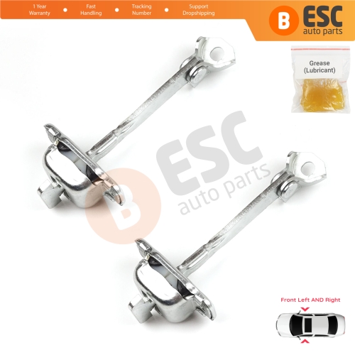 2 Pieces Front Door Hinge Stop Check Strap Limiter for Citroen C1 Peugeot 107 Toyota Aygo 2005-2014 5-Door HB B000760180