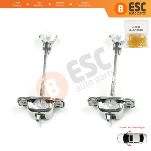 2 Pieces Front Door Hinge Stop Check Strap Limiter for Citroen C1 Peugeot 107 Toyota Aygo 2005-2014 5-Door HB B000760180