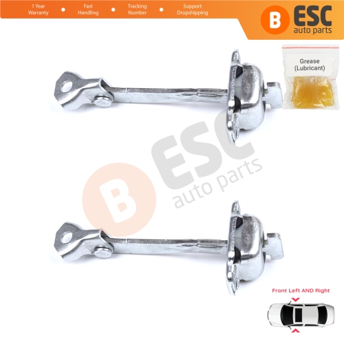 2 Pieces Front Door Hinge Stop Check Strap Limiter for Citroen C1 Peugeot 107 Toyota Aygo 2005-2014 5-Door HB B000760180