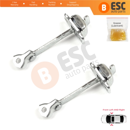 2 Pieces Front Door Hinge Stop Check Strap Limiter for Citroen C1 Peugeot 107 Toyota Aygo 2005-2014 5-Door HB B000760180