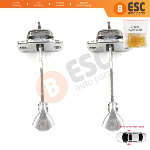 2 Pieces Front Door Hinge Stop Check Strap Limiter for Citroen C1 Peugeot 107 Toyota Aygo 2005-2014 5-Door HB B000760180