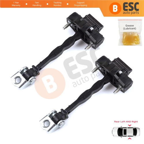 2 Pieces Rear Door Hinge Stop Check Strap Limiter for Peugeot 308 MK3 408 Crossover DS4 Opel Astra L 2021-On 5-Door 9830834180