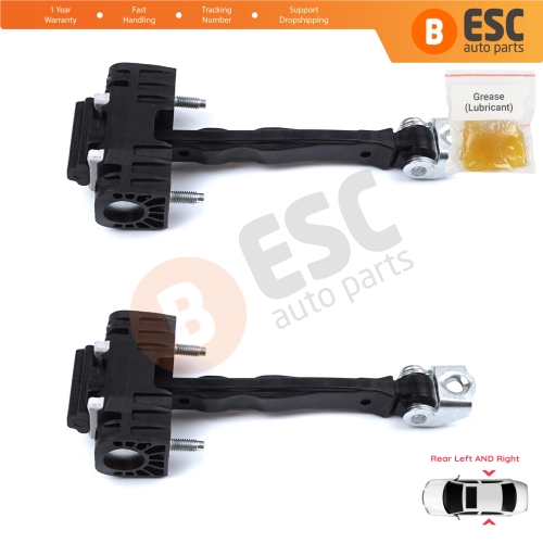 2 Pieces Rear Door Hinge Stop Check Strap Limiter for Peugeot 508 508L MK2 R83 2018-On 4/5 Door 9816673280