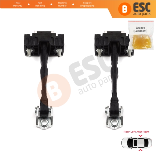 2 Pieces Rear Door Hinge Stop Check Strap Limiter for Peugeot 508 508L MK2 R83 2018-On 4/5 Door 9816673280