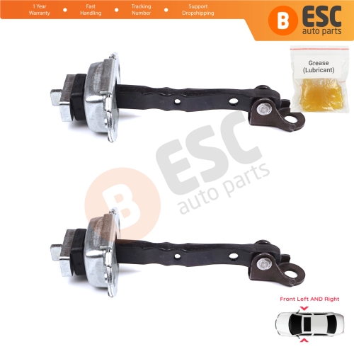 2 Pieces Front Door Hinge Stop Check Strap Limiter for Citroen C1 Peugeot 108 Toyota Aygo MK2 2014-On 5-Door B000873180