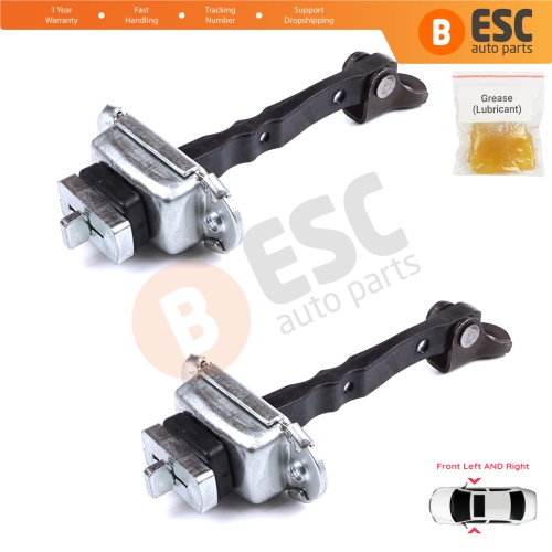 2 Pieces Front Door Hinge Stop Check Strap Limiter for Citroen C1 Peugeot 108 Toyota Aygo MK2 2014-On 5-Door B000873180
