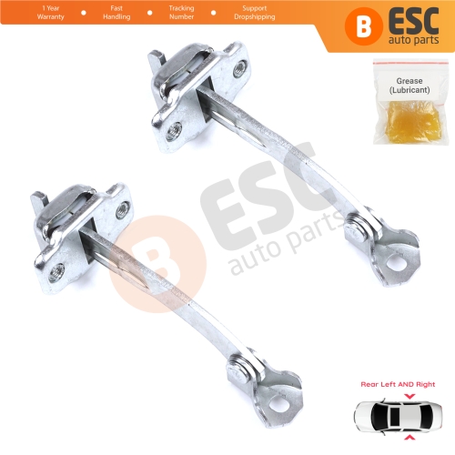 2 Pieces Rear Door Hinge Stop Check Strap Limiter for Citroen C1 Peugeot 107 Toyota Aygo 2005-2014 5-Door HB 9181J6