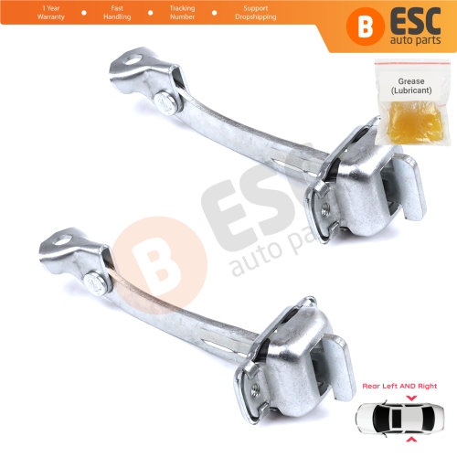 2 Pieces Rear Door Hinge Stop Check Strap Limiter for Citroen C1 Peugeot 107 Toyota Aygo 2005-2014 5-Door HB 9181J6