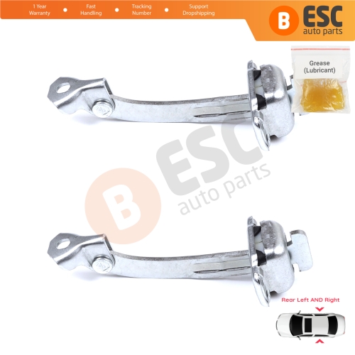 2 Pieces Rear Door Hinge Stop Check Strap Limiter for Citroen C1 Peugeot 107 Toyota Aygo 2005-2014 5-Door HB 9181J6