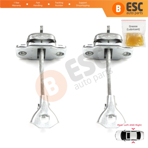 2 Pieces Rear Door Hinge Stop Check Strap Limiter for Citroen C1 Peugeot 107 Toyota Aygo 2005-2014 5-Door HB 9181J6
