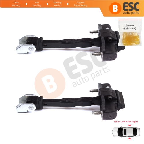 2 Pieces Rear Door Hinge Stop Check Strap Limiter for Citroen C4 e-C4 C4X e-C4X MK3 2020-On 9831196980