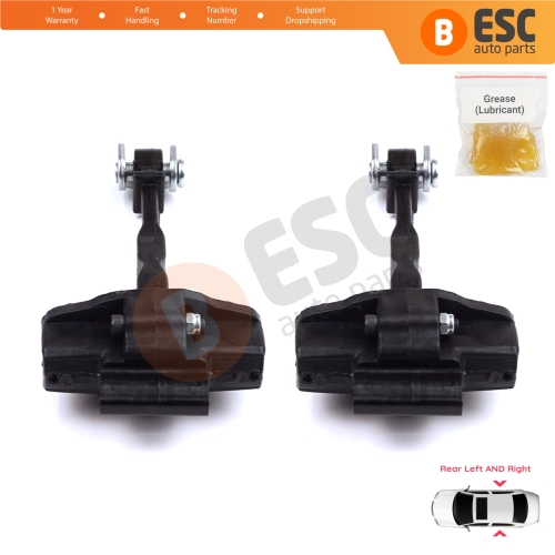 2 Pieces Rear Door Hinge Stop Check Strap Limiter for Citroen C4 e-C4 C4X e-C4X MK3 2020-On 9831196980
