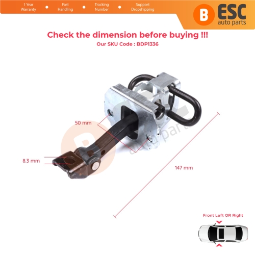 2 Pieces Front Door Hinge Brake Stop Check Strap Limiter 51218160959 for BMW 3 E46 Saloon Estate