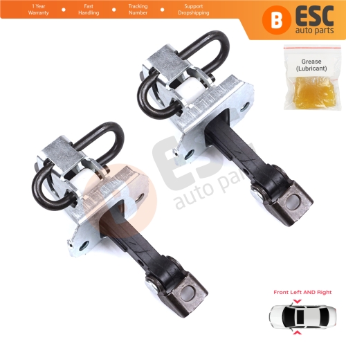 2 Pieces Door Hinge Brake Stop Check Strap Limiter for BMW 3 E46 Coupe Convertible 2000-2006 Pre-Facelift 51218204173