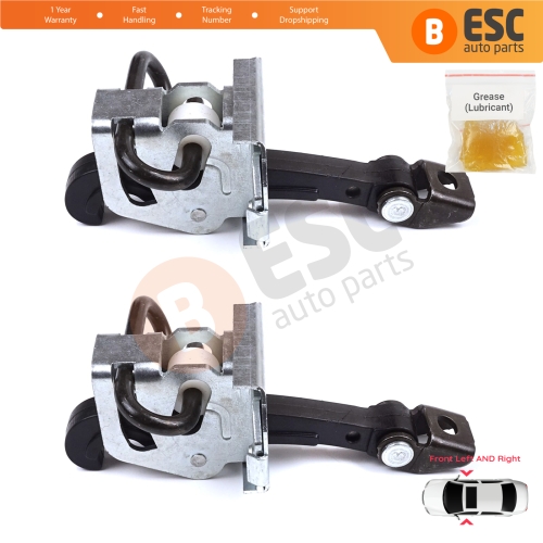 2 Pieces Door Hinge Brake Stop Check Strap Limiter for BMW 3 E46 Coupe Convertible 2000-2006 Pre-Facelift 51218204173
