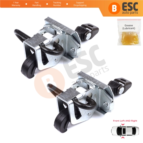 2 Pieces Door Hinge Brake Stop Check Strap Limiter for BMW 3 E46 Coupe Convertible 2000-2006 Pre-Facelift 51218204173
