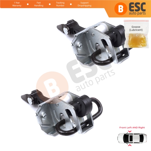 2 Pieces Door Hinge Brake Stop Check Strap Limiter for BMW 3 E46 Coupe Convertible 2000-2006 Pre-Facelift 51218204173