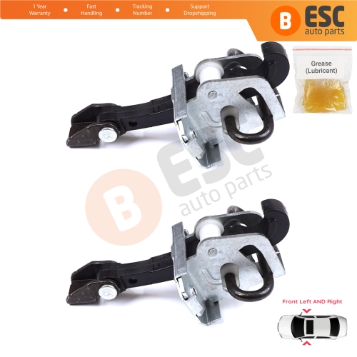 2 Pieces Door Hinge Brake Stop Check Strap Limiter for BMW 3 E46 Coupe Convertible 2000-2006 Pre-Facelift 51218204173