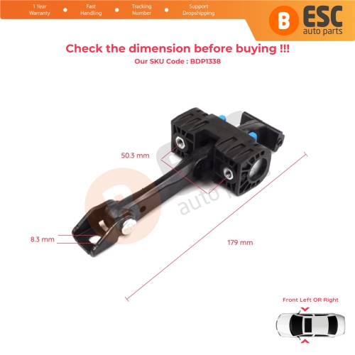 2 Pieces Front Door Hinge Brake Stop Check Strap Limiter for Mini Cooper MK1 MK2 R50 R52 R53 R55 R56 R57 R58 R59 2003-2015 51217176811