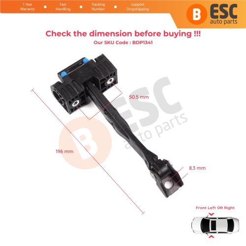 2 Pieces Front Door Hinge Brake Stop Check Strap Limiter for VW Golf MK7 5G 2012-2020 4/5 Door Alltrack Sportsvan Variant e-Golf 5G0837249A