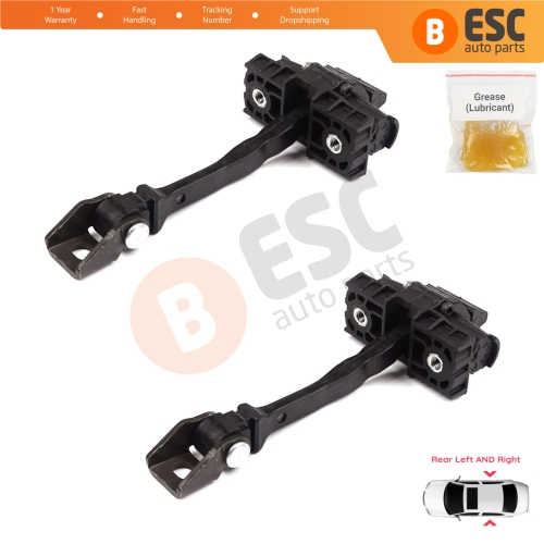 2 Pieces Rear Door Hinge Brake Stop Check Strap Limiter for VW Polo MK5 6R 6C 60 61 2009-2022 4/5 Door 6R4839249C