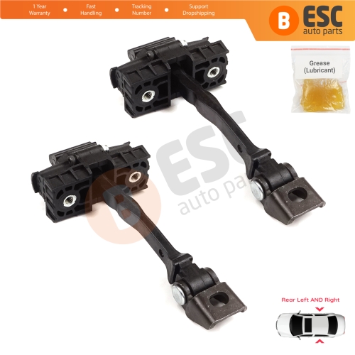 2 Pieces Rear Door Hinge Brake Stop Check Strap Limiter for VW Polo MK5 6R 6C 60 61 2009-2022 4/5 Door 6R4839249C
