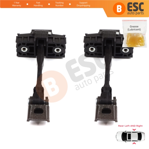 2 Pieces Rear Door Hinge Brake Stop Check Strap Limiter for VW Polo MK5 6R 6C 60 61 2009-2022 4/5 Door 6R4839249C