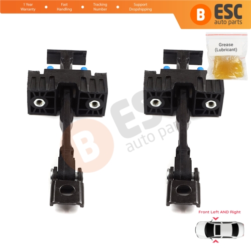 2 Pieces Front Door Hinge Brake Stop Check Strap Limiter for VW Amarok MK1 2H S1 S6 S7 2010-2024 4-Door 2H0837249