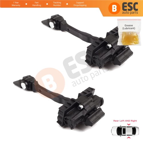 2 Pieces Rear Door Hinge Brake Stop Check Strap Limiter for VW UP! Skoda Citigo Seat Mii 2011-2024 5-Door Hatchback 1S4839249A