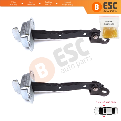 2 Pieces Front Door Stop Check Assy Limiter Strap for Toyota Hilux MK8 N1 Fortuner MK2 Revo 2015-On 686100K091