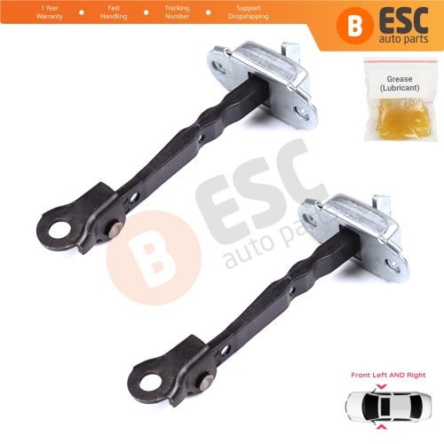 2 Pieces Front Door Stop Check Assy Limiter Strap for Toyota Hilux MK8 N1 Fortuner MK2 Revo 2015-On 686100K091